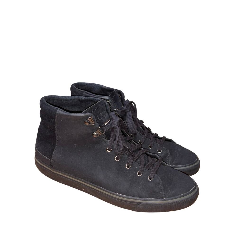 UGG Australia HOYT Energ Black Leather High Top Sneakers   Size: US 10 Men's